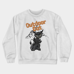 outdoor cat Crewneck Sweatshirt